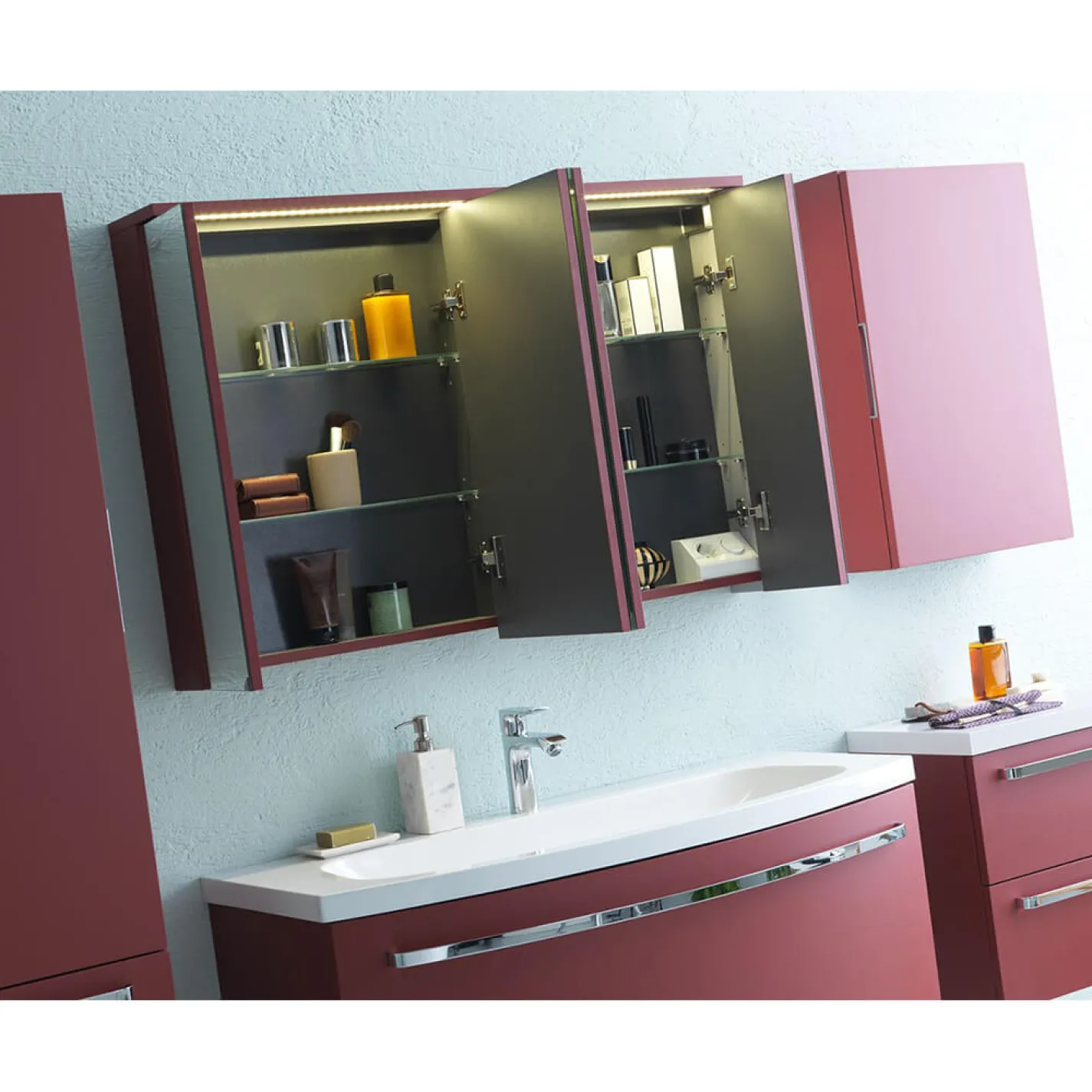 Зеркальный шкаф Kolpa San Adele TO 110, красный (528616) - Фото 2
